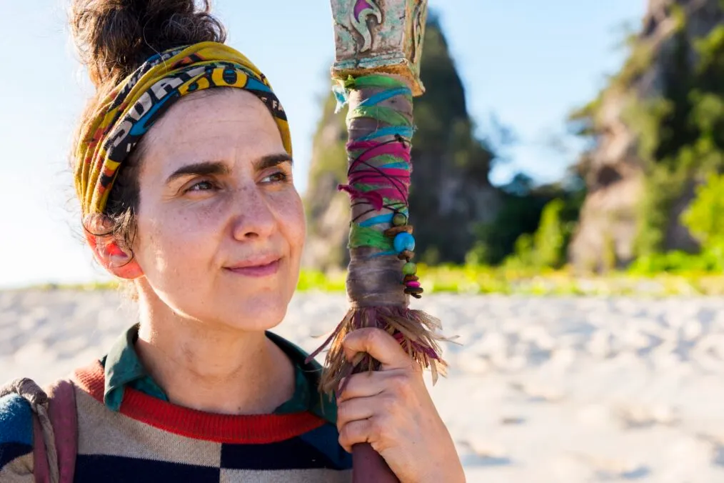 Aubry Bracco, winner of Survivor 50, on the beach